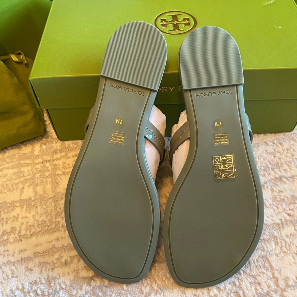 Tory Burch Women’s Miller Patent Leather Sandals - Picture 6 of 8